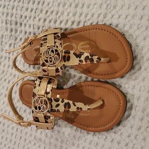 CHEETAH Bebe Girls Size 13 Sandals (#3)